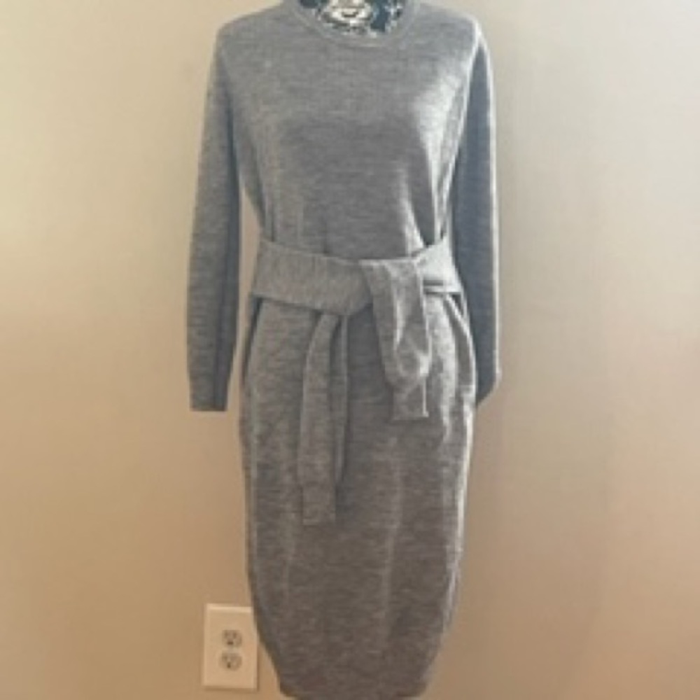 Grey sweater dress